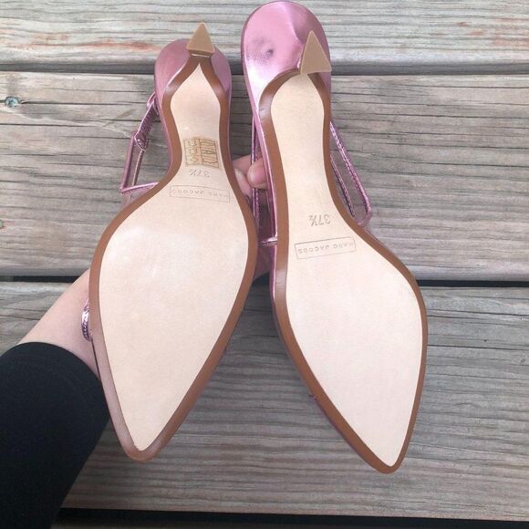 MARC JACOBS Slingback Kitten-heel Pumps 37.5 - Picture 8 of 12